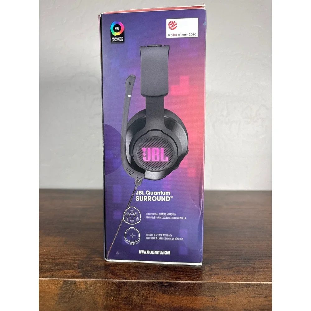 JBL Quantum 400 Wired Over-Ear Gaming Headset Black‎ RGB Surround Sound New Box
